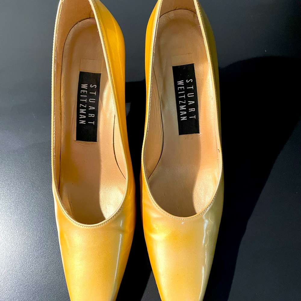 Stuart Weitzman Gold Pumps
